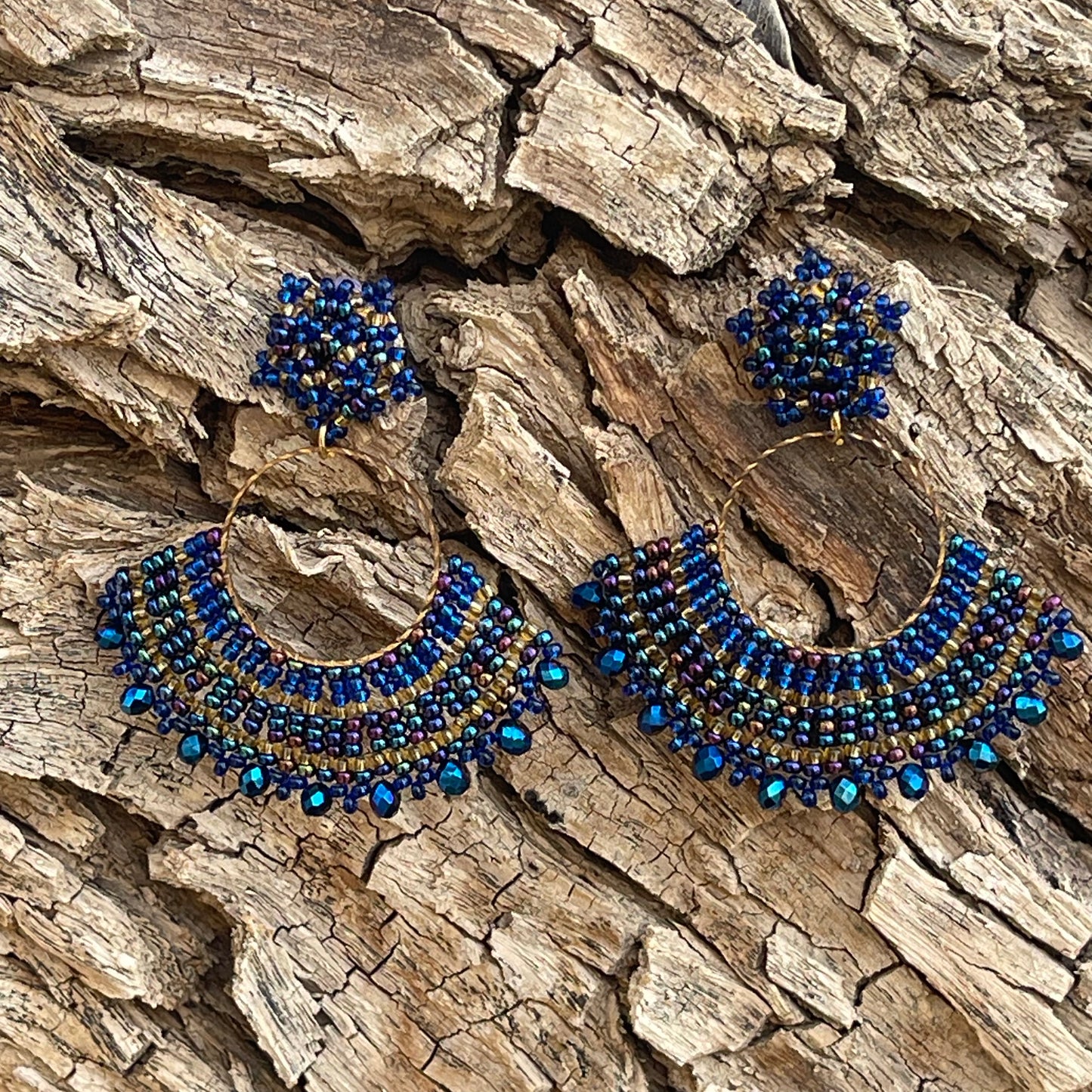 Half Circle beaded Earrings Ref. NAT10